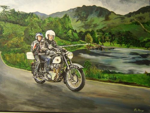 Colin & Greta Dommett , BSA on Nostalgia Lakes Ride for private commission